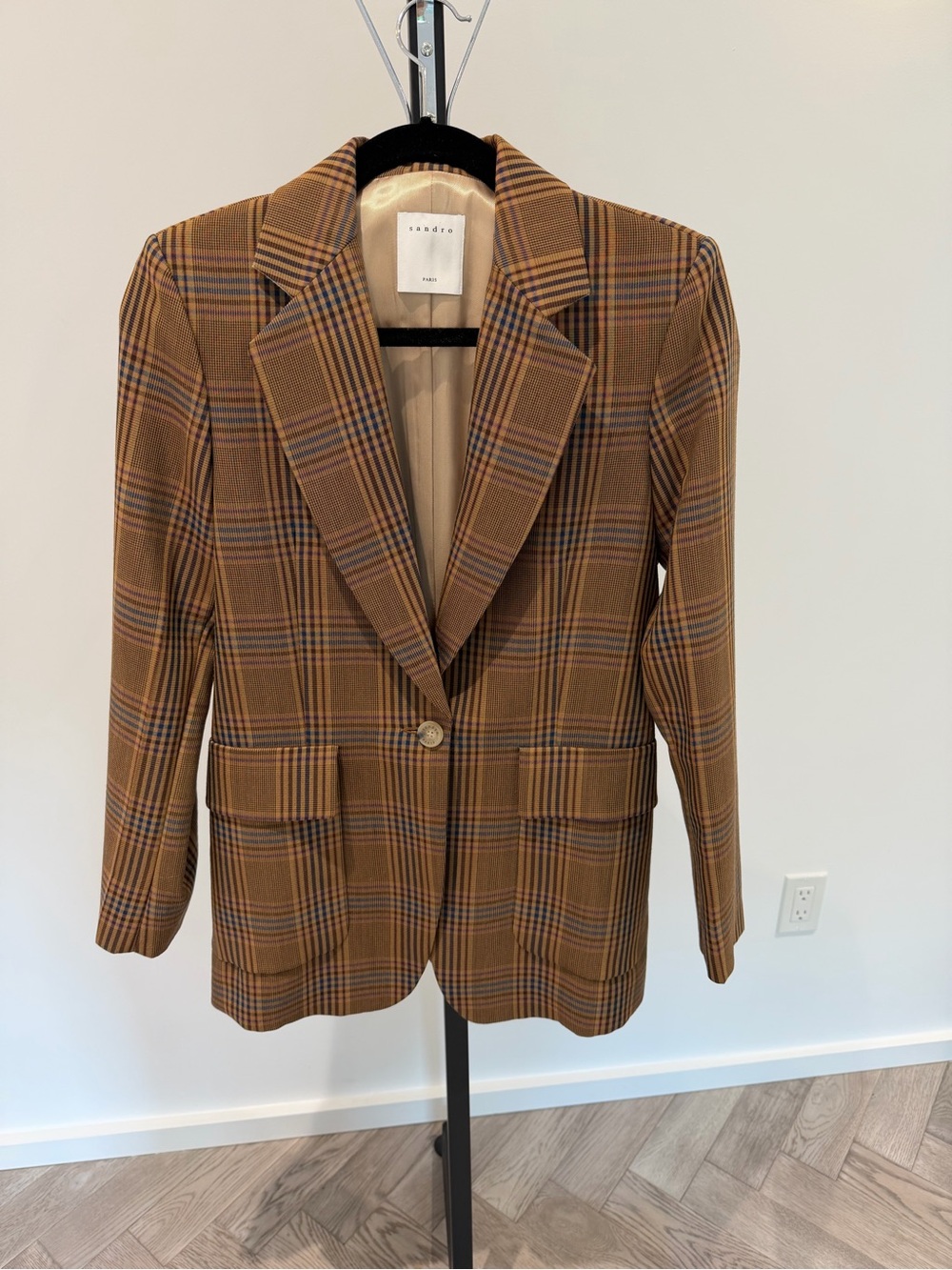 Sandro Paris plaid blazer